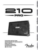 Fender 210-PRO-Loudspeaker-Enclosure - Owners Manual